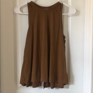 Brown Top with Open Back